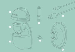 COMBO 1 CẶP MOOIMOM Máy Hút Sữa Không Dây Cao Cấp M3 - Wireless Electric Breast Pump M3 tặng kèm 2 phễu silicon hạ size
