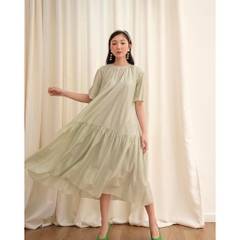 Đầm dài vải tơ tay lỡ thương hiệu Sandrine