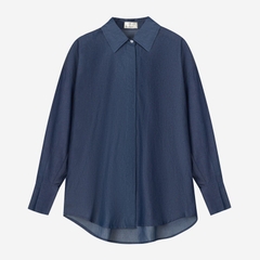 Kane Shirt - TIT.Elegant - Áo sơ mi thiết kế cổ Đức chất liệu thô jean mặt kate