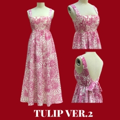 Đầm 2 dây họa tiết hoa