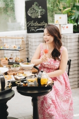 Đầm 2 dây họa tiết hoa