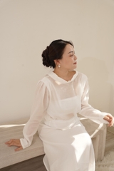 Set áo tay dài + chân váy thương hiệu OM design