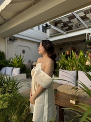 Đầm 2 dây nơ ngực, có đính đá thương hiệu SA GALERIA