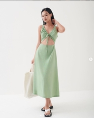 Đầm 2 dây dài có dây rút ngực của thương hiệu AMEGON
