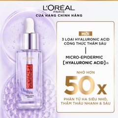 Bộ Serum siêu cấp ẩm L'Oreal Paris Revitalift Pure Hyaluronic Acid 1.5% 30ml & Kem chống nắng UV Defender Serum SPF 50++