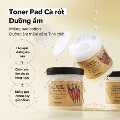 Hộp 60 miếng bông cà rốt làm dịu mẩn đỏ và mát da Carrot Carotene Calming Water Pad của SKINFOOD