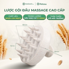 Lược Gội Đầu Hotosu Massage Cao Cấp Premium Scalp Massaging Shampoo Brush Hasaki Sản Phẩm Chính Hãng