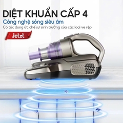 Máy Hút Bụi Cầm Tay Mini Không Dây, Máy Hút Bụi Giường Nệm Diệt Khuẩn UV Thế Hệ Mới Jetzt Series J7 Lực Hút 18000PA, Công Nghệ Đèn UV Diệt Khuẩn + Sóng Siêu Âm, Lọc Bụi 6 Cấp Nhờ Hệ Thống Lọc Đa Tầng, Tiện Lợi