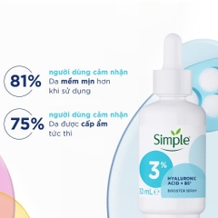 Tinh chất Simple Hyaluronic Acid + B5* Booster Serum cấp ẩm sâu đa tầng 30ml