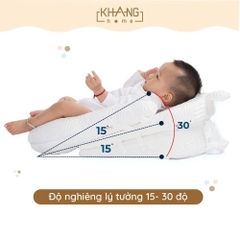 Nệm Chống Trào Ngược Cao Cấp Cho Bé Sơ Sinh Khang Home Màu Xanh