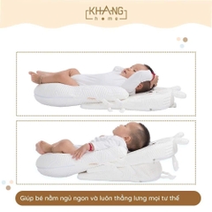 Nệm Chống Trào Ngược Cao Cấp Cho Bé Sơ Sinh Khang Home Màu Xanh