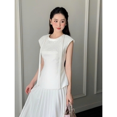 Set áo và chân váy xếp ly thương hiệu Lagom