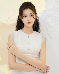 Đầm nữ thiết kế Crushie dáng chữ A cổ tròn Bonita