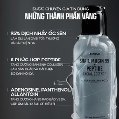 Tinh chất dưỡng da Ốc sên giúp ngăn ngừa lão hóa JUMISO Snail Mucin 95 + Peptide 140ml
