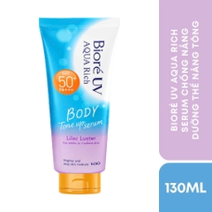 Biore UV Aqua Rich Serum Chống Nắng Dưỡng Thể Nâng Tông Lilac Luster 130ml