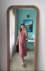 Đầm thun gân dài cho mẹ bầu thương hiệu Megau
