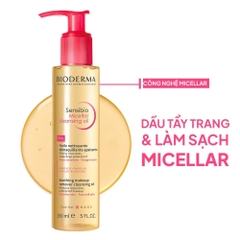 BIODERMA Dầu Tẩy Trang Bioderma Sensibio Micellar Cleansing Oil 150ml