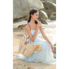 CATA Đầm 2 dây maxi Thương Hiệu Sò Vintage