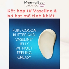 Xịt dưỡng thể Vaseline, Cocoa Radiant, dưỡng ẩm toàn thân, dành cho da khô, hàng Mỹ - Momma Bear 185gr
