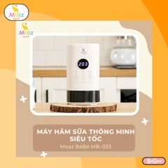 Máy hâm sữa thông minh siêu tốc Moaz BéBé MB033, mẫu mới nhất, vừa mọi bình sữa