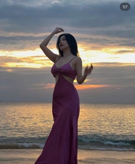 ĐẦM DÂY HỒNG DÁNG DÀI