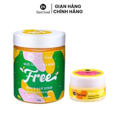Combo Muối tắm BareSoul Free & Body Hair Scrub 330g + Mặt nạ ngủ cho môi kiêm son dưỡng Baresoul Lip Butter 10g