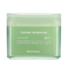 Hộp 100 miếng toner pad Mediheal giúp làm dịu da mụn, cân bằng da Teatree Trouble Pad 180ml