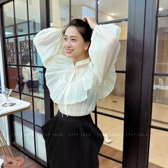 Áo Dài Tay Bèo Nhún Tiểu Thư Thương Hiệu LYLY LALA