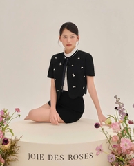 Áo Khoác Croptop Đính Đá Thương Hiệu JOIE DES ROSES