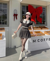 Áo Croptop Cổ Bèo Thương Hiệu Lassie (Không kèm cà vạt)