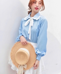 Áo Somi Cổ Bèo Thương Hiệu Nơ bé (Không kèm nơ cổ)