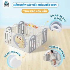Quây Cũi Nhựa Gấp Gọn Khủng Long Cho Bé Kích Thước 1m5x1m9