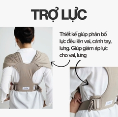 Địu Vải Em Bé Sling Dễ Địu Êm Vai An Toàn Cho Bé Sơ Sinh 0 - 24 Tháng