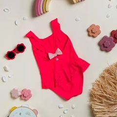 Bộ đồ bơi 1 mảnh cho bé gái kèm váy đỏ