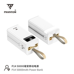 Pin sạc dự phòng PHANTOM P14 50.000 mah kèm dây sạc nhanh 22.5w - 20w PD có đèn pin