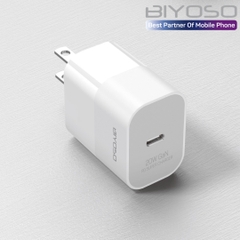 Bộ sạc nhanh 20w PD GaN BIYOSO và cáp Pisen C - L sạc nhanh Phụ Kiện