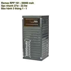 Pin sạc dự phòng REMAX RPP 161 - 50000 mah container sạc nhanh điện thoại 27w - 22.5w