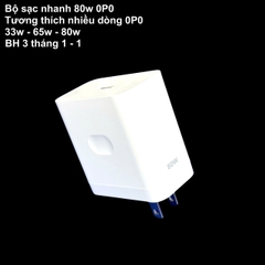 Bộ cốc cáp sạc nhanh 80W USB - C cho các dòng 0P0 có hỗ trợ sạc nhanh phụ kiện sạc điện thoại Phone