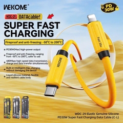 Cáp sạc nhanh 30w PD- WK WDC 29  Dây Silicone Siêu Bền - 1m phụ kiện sạc điện thoại Phone Usb C Type C - lP