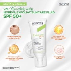 Kem Chống Nắng Dành Cho Da Dầu Mụn Noreva Exfoliac Matifying Suncare Fluid Spf50+ 40ml