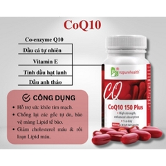 Viên Uống Bổ Tim Mạch, Chống Oxy Hóa, Sáng Da NzPureHealth New ZeaLand CoQ10 150 PLUS 30 Viên