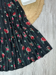 Đầm Maxi Yếm Bo Chun Eo Vải Tơ Mặc Đi Biển Đi Tiệc Mimix - FF6