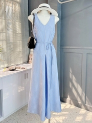 Jumpsuit Nữ Dáng Dài Giả Váy Chất Boi Mềm Đan Xương Cá Đi Biển MIMIX - EQ9