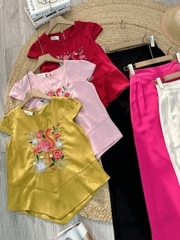 Set Bộ Áo Thêu Hạc Mix Quần Dáng Suông Dài Đi Dạo Phố MIMIX - EZ2