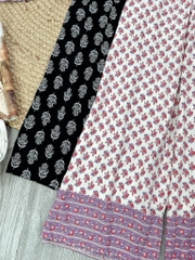 Set Bộ Nữ Áo Croptop Bèo Mix Quần Suông Dài Họa Tiết Đi Biển Đi Tiệc MIMIX - FK9