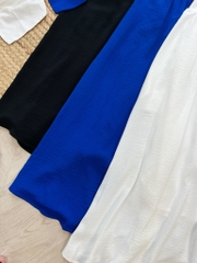 FQ5-Set Áo Cổ V Kèm Hoa Mix Chân Váy Dài MIMIX