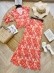 FI0 - Ruffle Sleeve Skirt Set