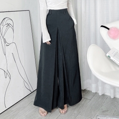 Quần Tây MIMIX Nữ Cạp Cao Ống A Xếp Ly Trước 3 Chất Chéo Hàn Tôn Dáng Công Sở - EA8