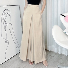 Quần Tây MIMIX Nữ Cạp Cao Ống A Xếp Ly Trước 3 Chất Chéo Hàn Tôn Dáng Công Sở - EA8
