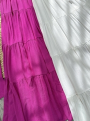 Set Váy Nữ Áo Yếm Mix Chân Váy Smocking Eo Dáng Dài Chất Xô Gân Đi Biển MIMIX - FF9